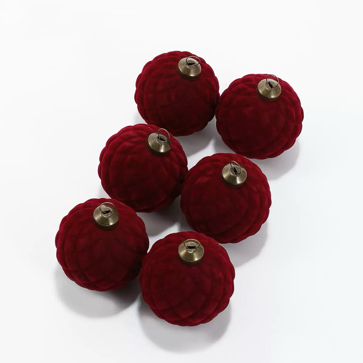 Xmas Flocked Baubles Set
