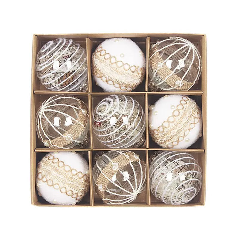Xmas Weave Baubles Set