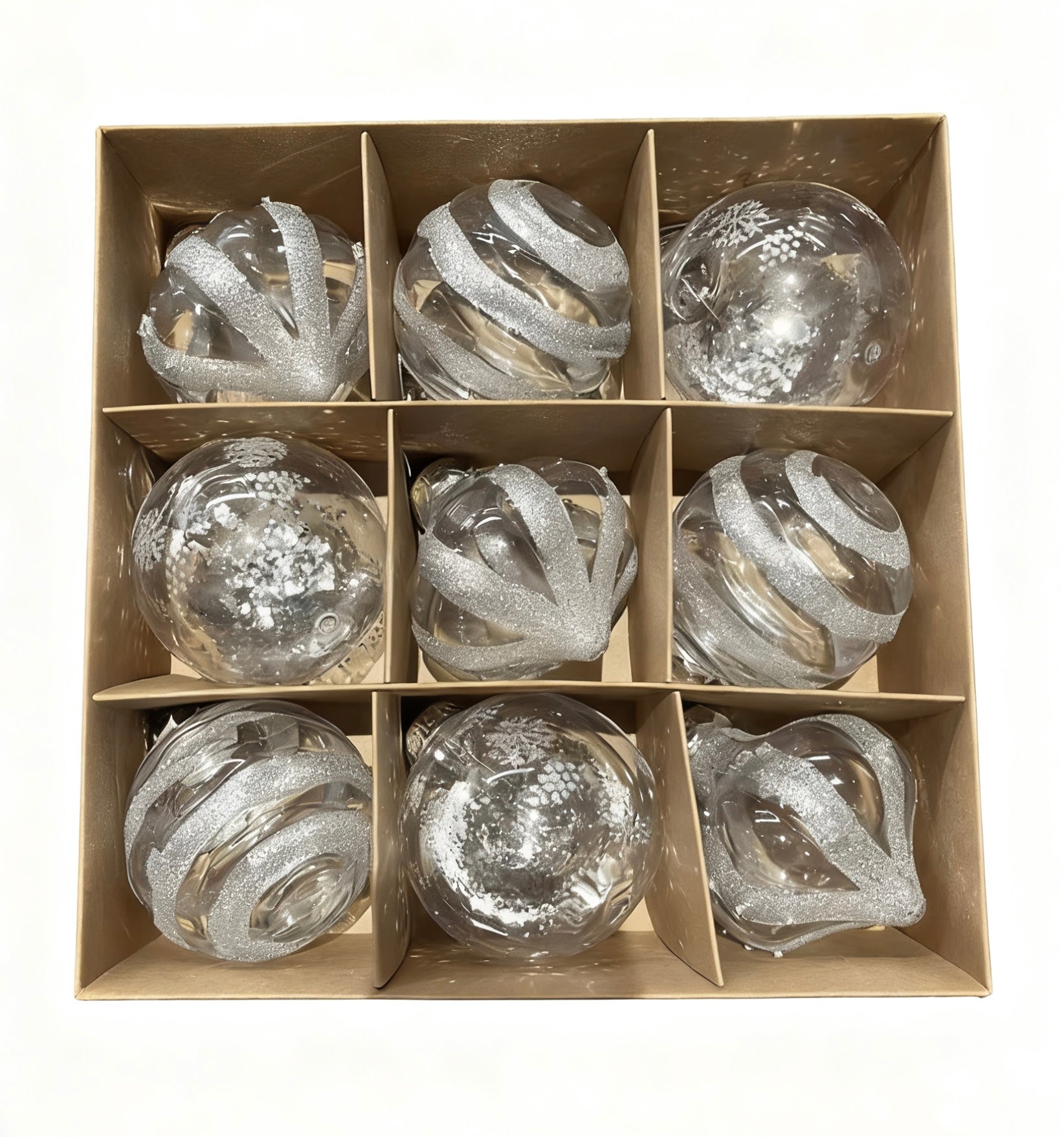 Xmas Glitter Baubles Set