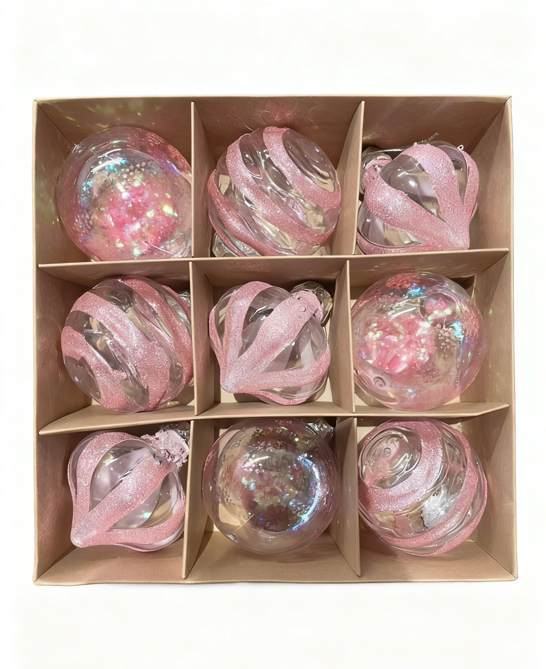 Xmas Glitter Baubles Set