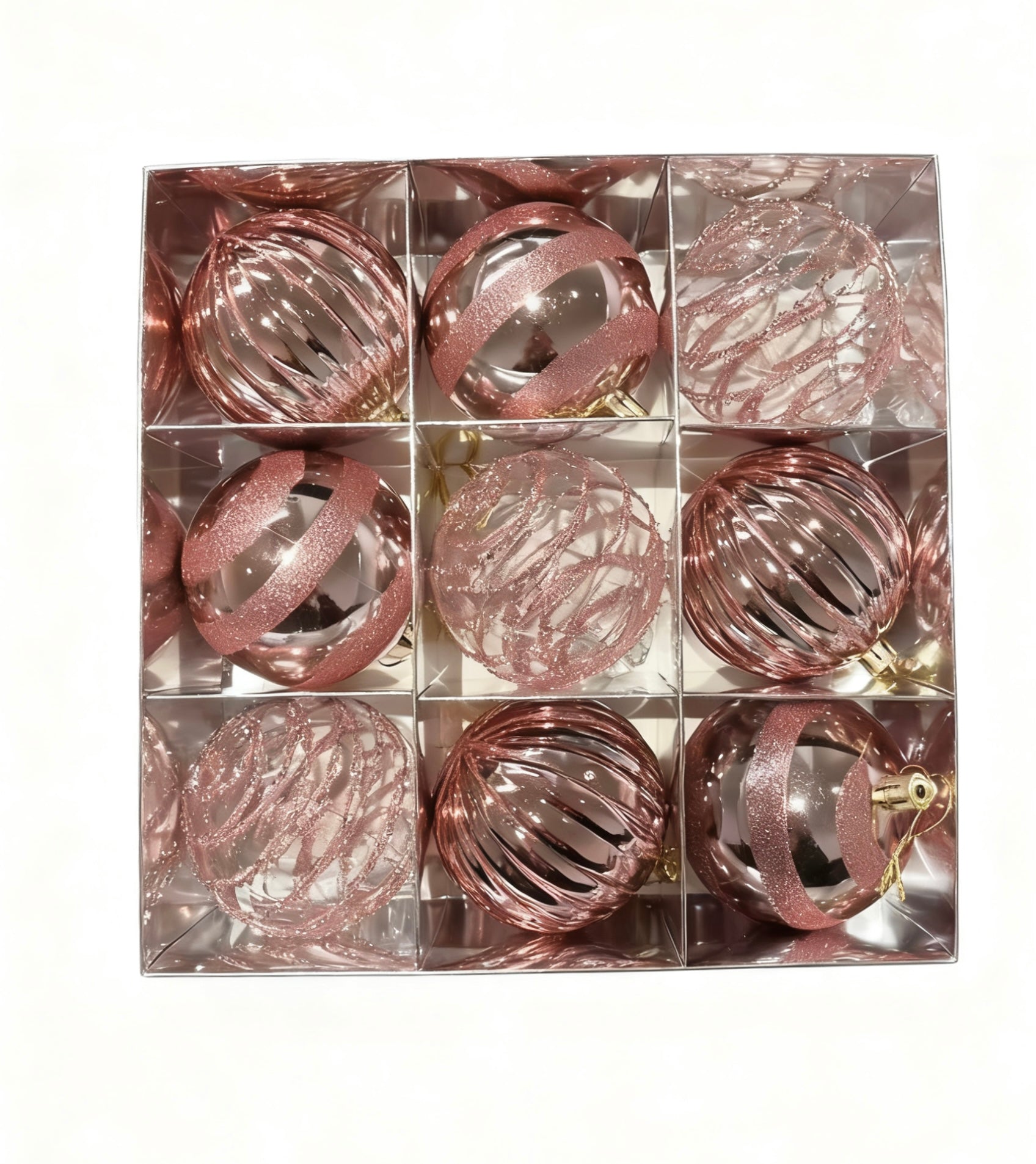 Xmas Glitter Baubles Set