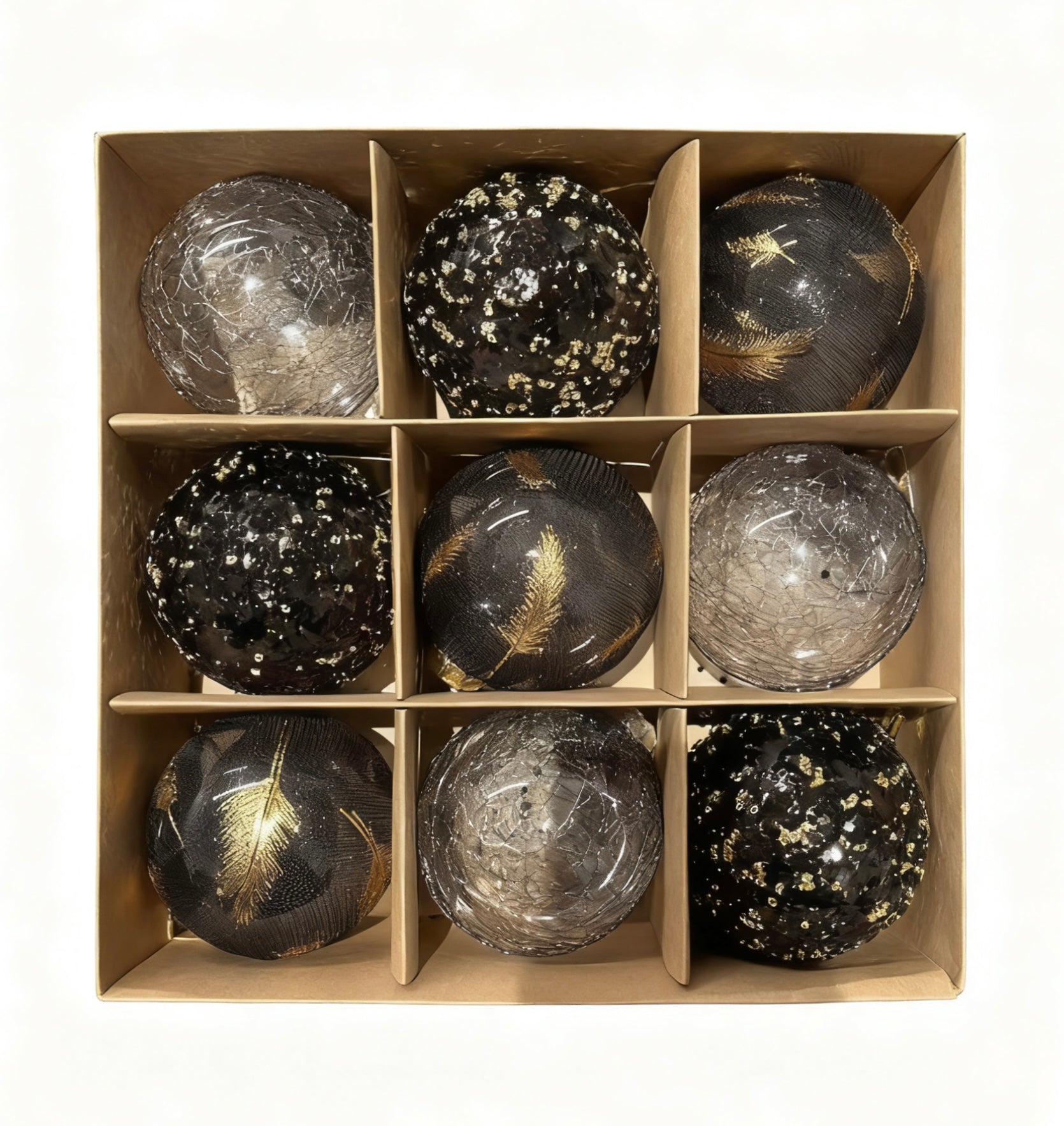 Xmas Glitter Baubles Set