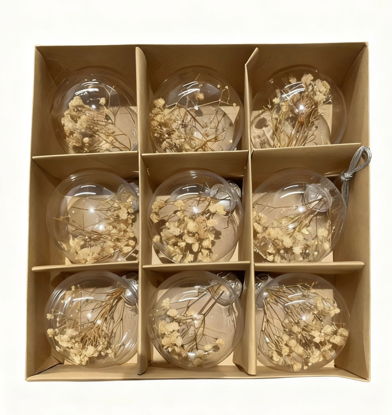 Xmas Floral Baubles Set