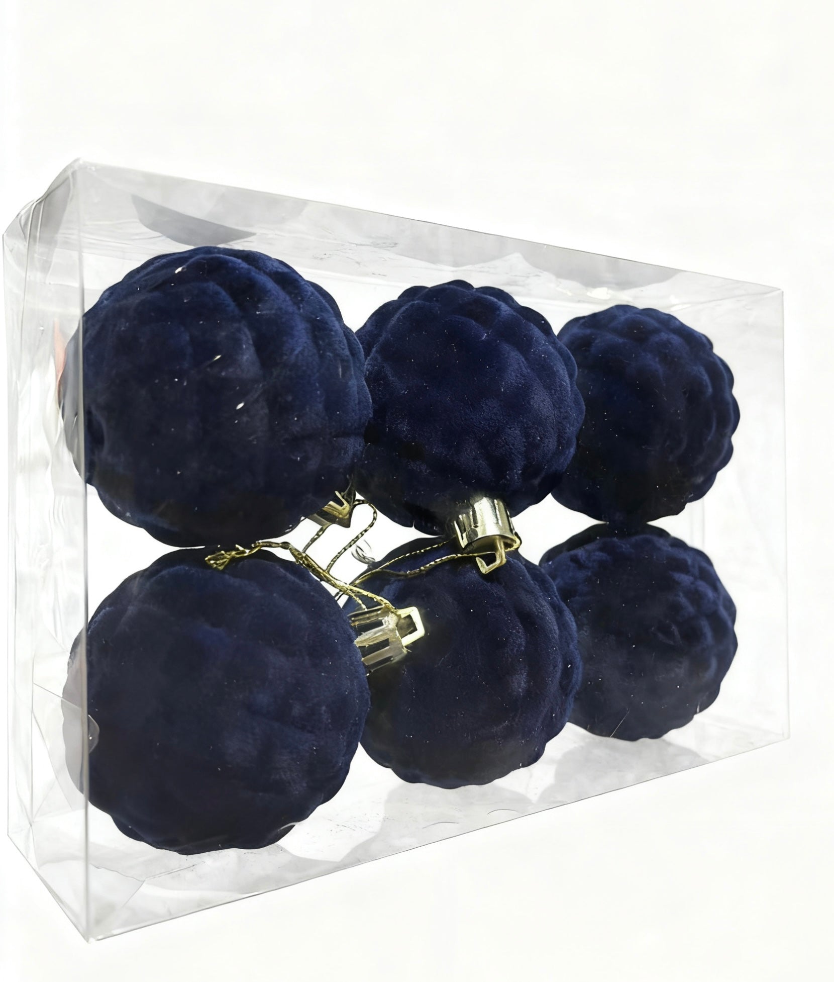 Xmas Flocked Baubles Set