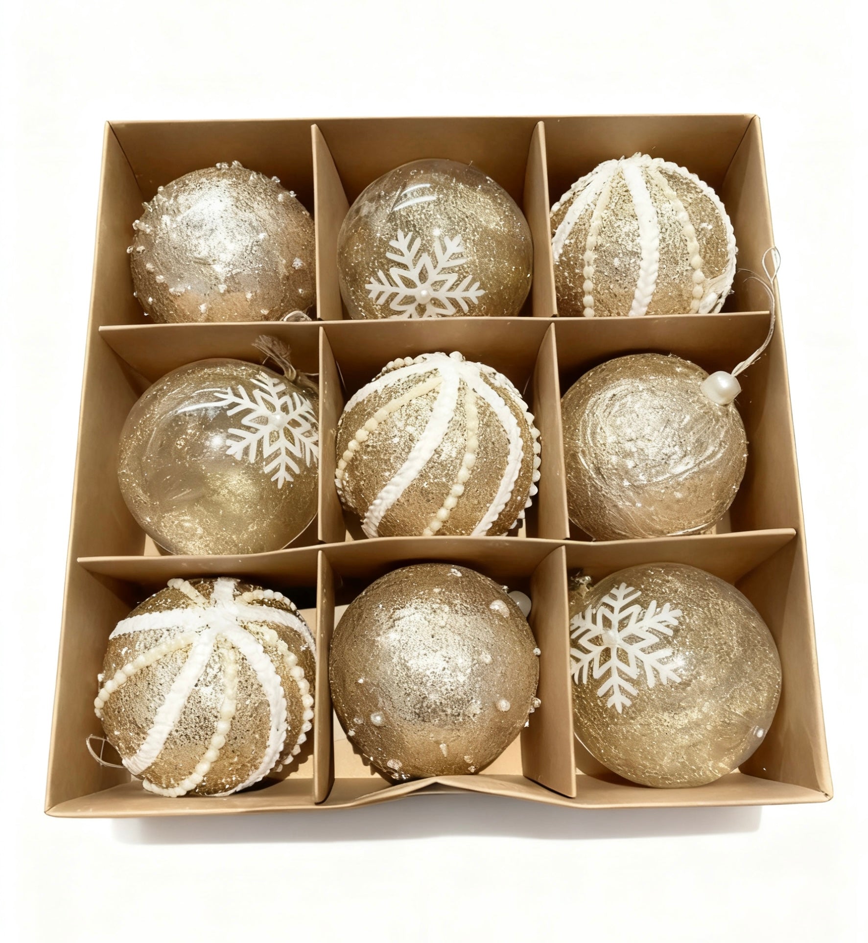 Xmas Glitter Baubles Set